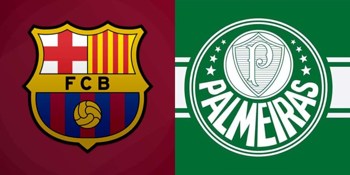 Barcelona está mirando contratação de joia do Palmeiras (Reprodução: Montagem TV Foco)