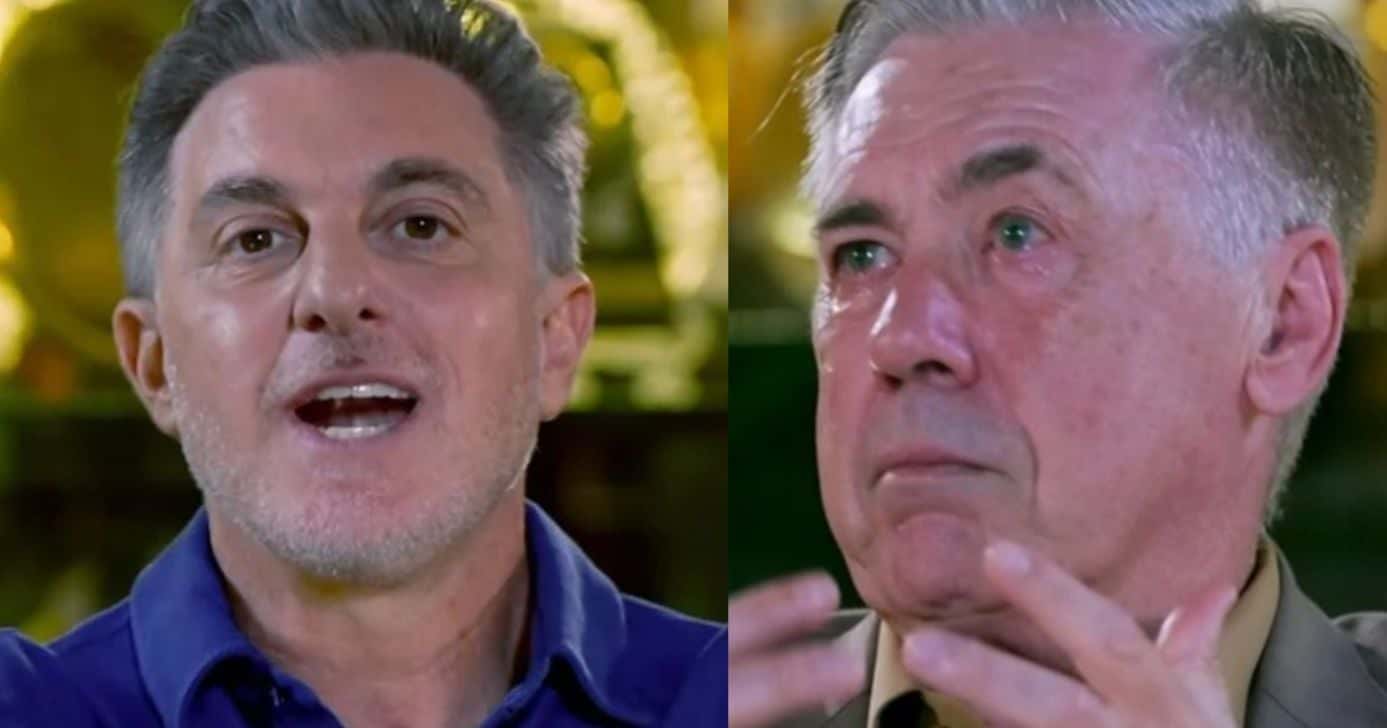 Luciano Huck e Carlo Ancelotti (Foto: Reprodução / Globo)