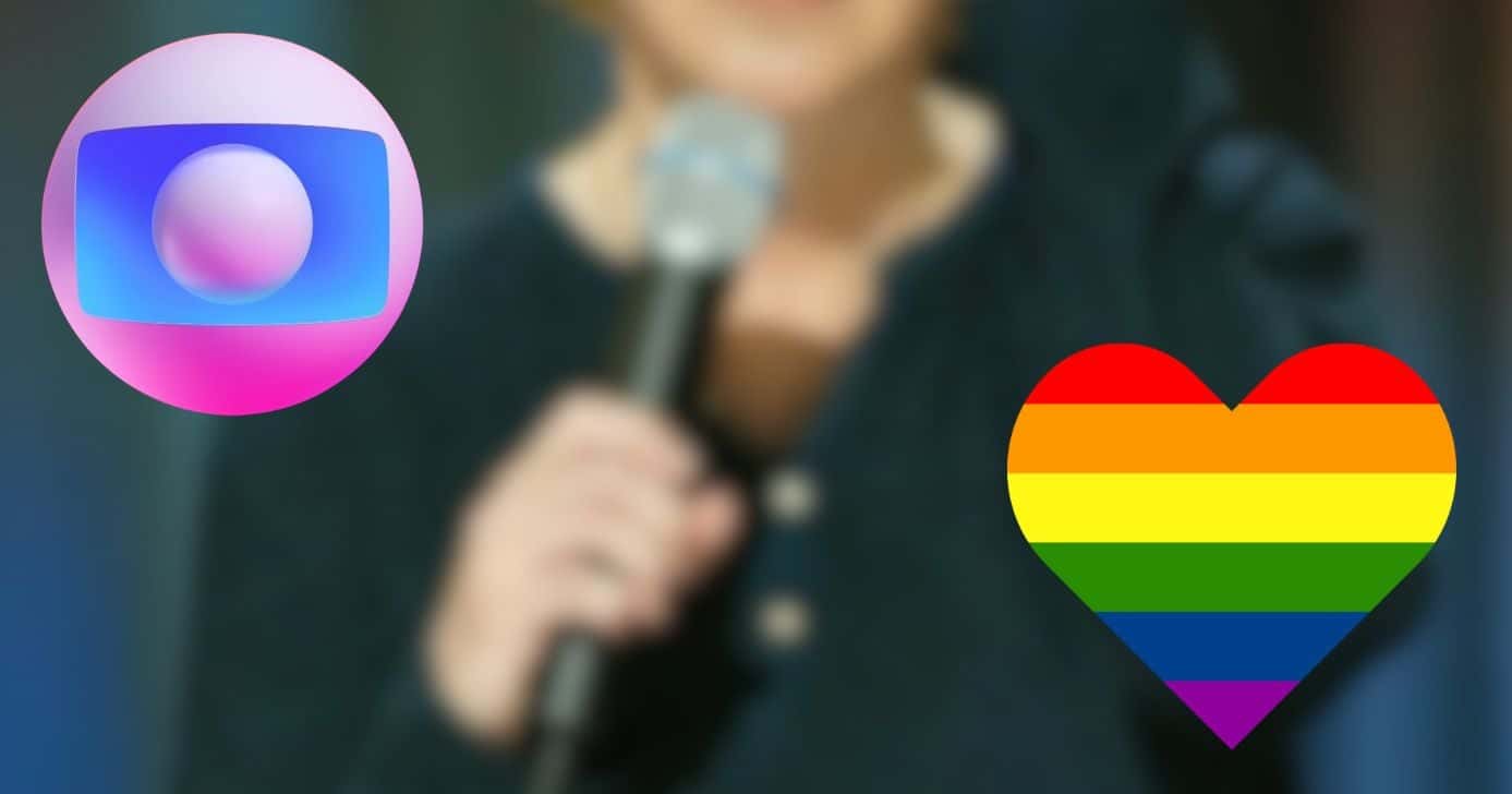 Logo da Globo e ilustração de apresentadora lésbica (Foto: Reprodução / Globo / Canva)