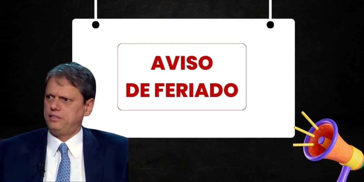 Tarcísio de Freitas ciente de um feriado em cidade de SP (Reprodução: Youtube)