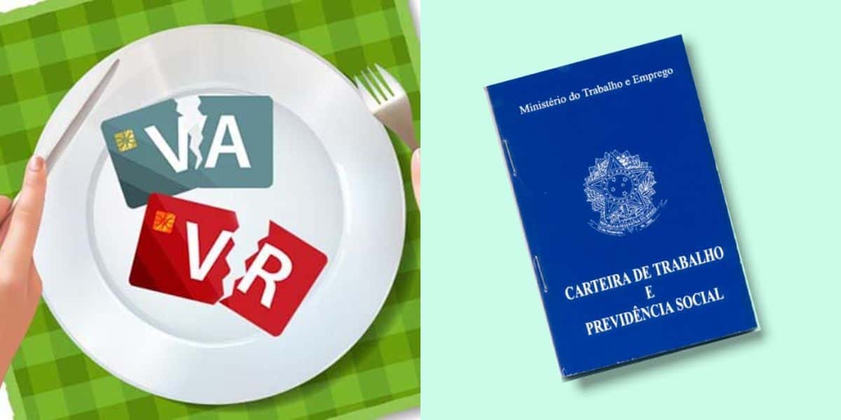 Guia do CLT com o que suspende o VR e o VA (Reprodução: Montagem TV Foco)