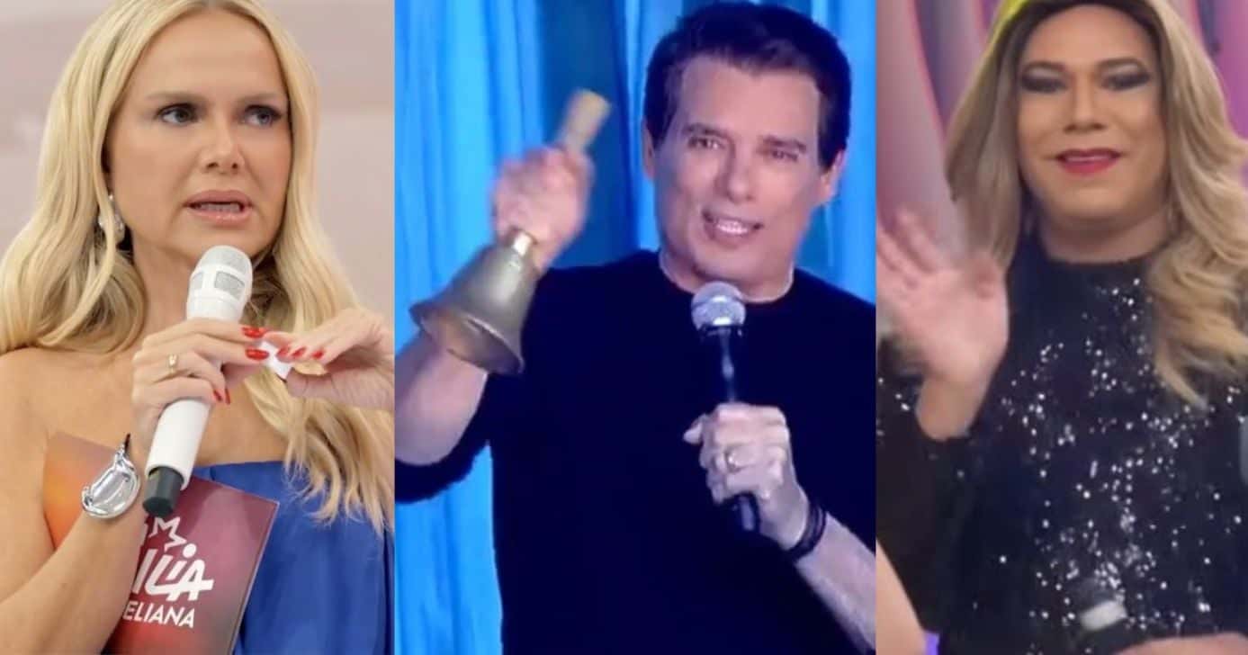 Eliana, Celso Portiolli e Tiago Barnabé (Fotos: Reproduções / Globo / SBT)