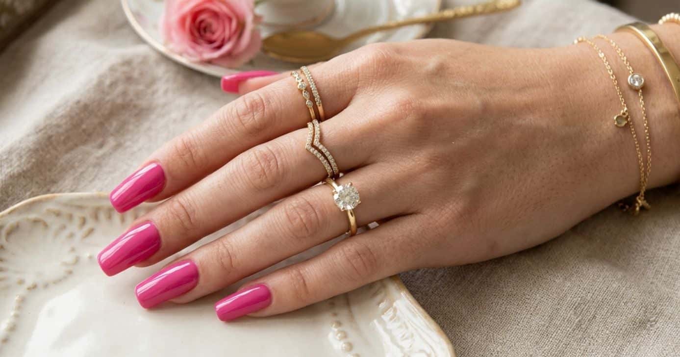 Unhas rosas (Foto: Montagem TV Foco / GMN)
