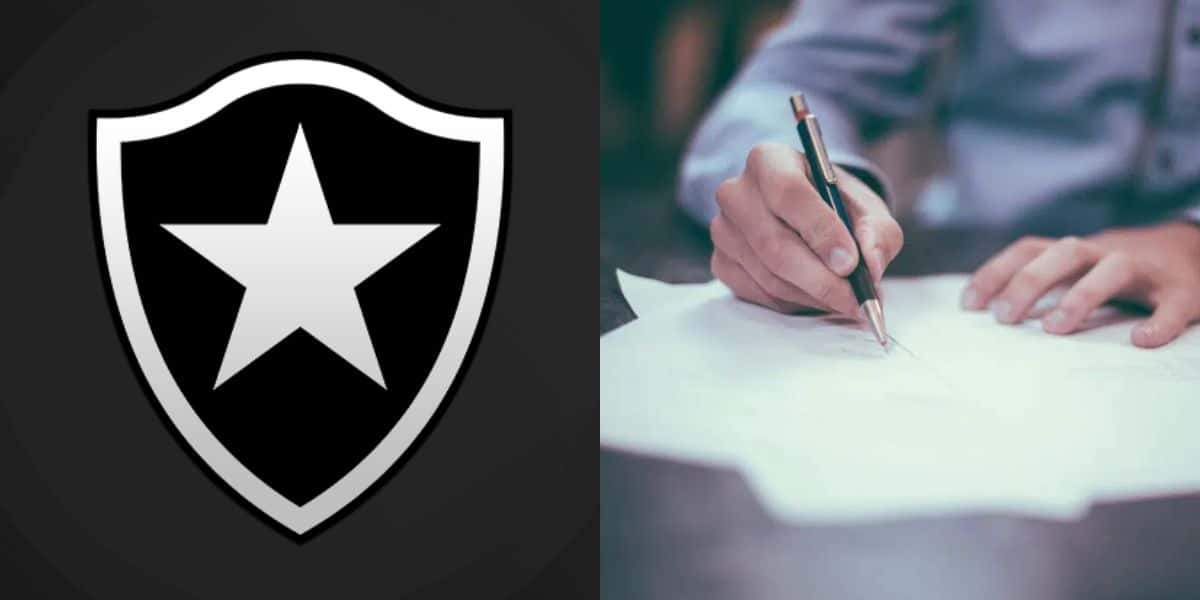 Botafogo assina contrato com atacante (Reprodução: Montagem TV Foco)