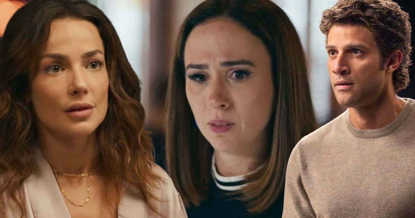 Bruna, Brigitte e Pedro em Quem Ama Cuida (Fotos: Reprodução / Globo / Montagem TV Foco)
