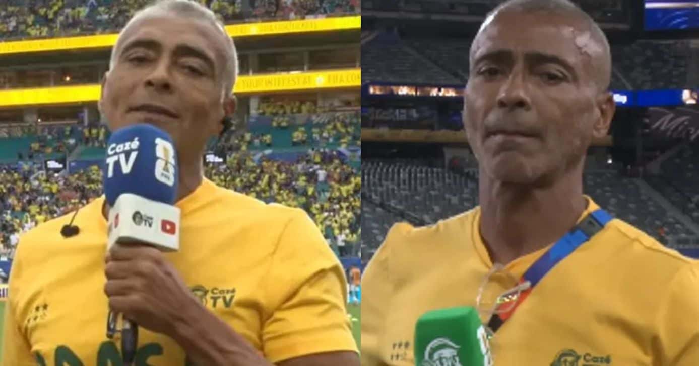 Romário na cobertura da Copa do Mundo na CazéTV (Foto: Reprodução / CazéTV)