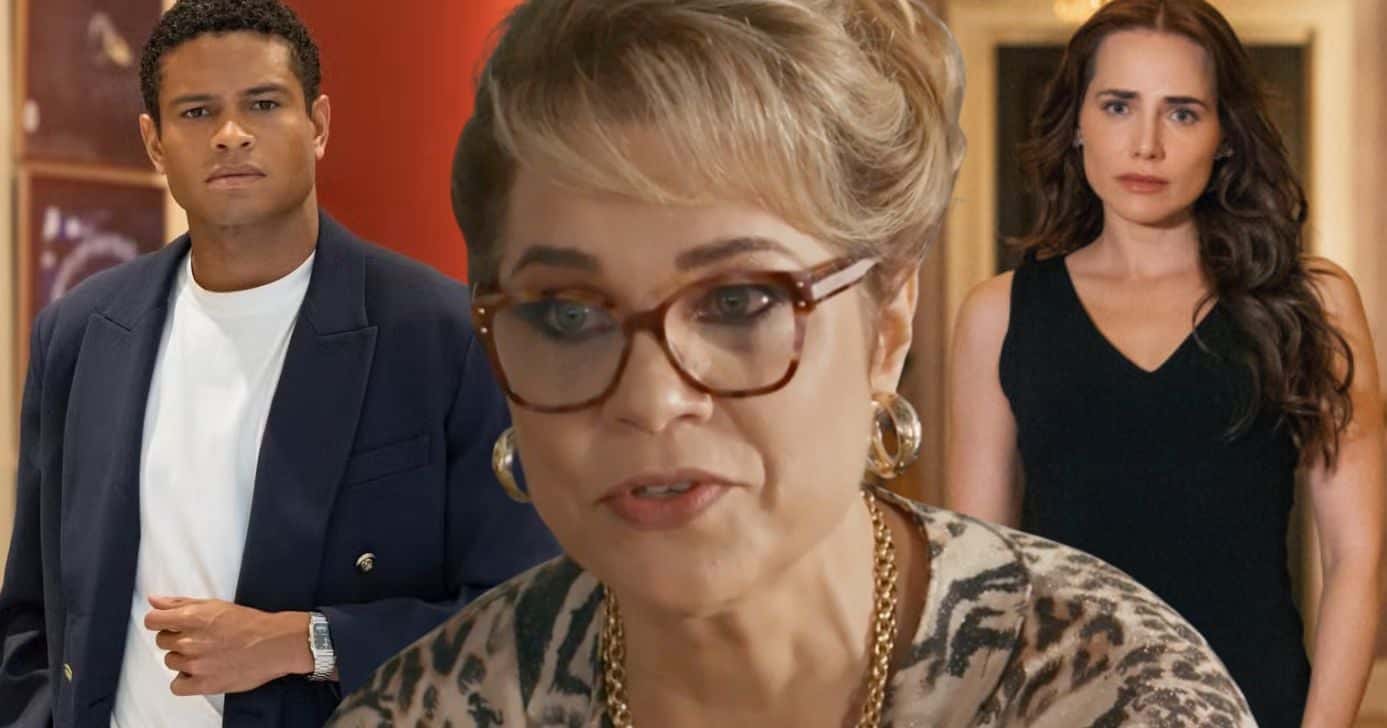 Tiago, Pilar e Adriana em Quem Ama Cuida (Fotos: Reprodução / Globo / Montagem TV Foco)