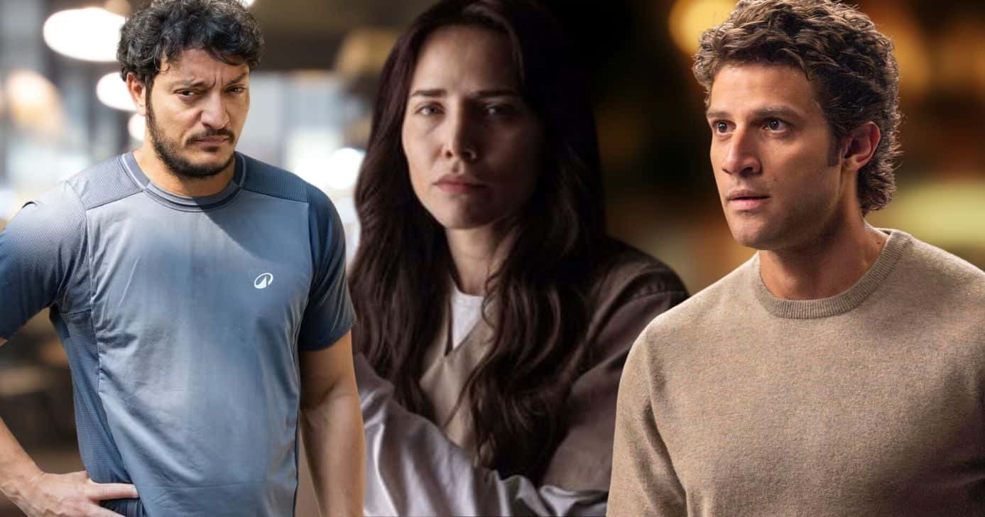 Tom (Allan Souza Lima), Adriana (Leticia Colin) e Pedro (Chay Suede) em Quem Ama Cuida (Foto: Reprodução / Globo / Montagem TV Foco)