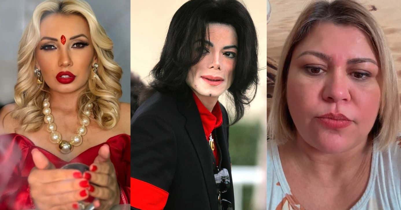 Chaline Grazik, Michael Jackson e Lene Sensitiva (Fotos: Reprodução / Instagram)