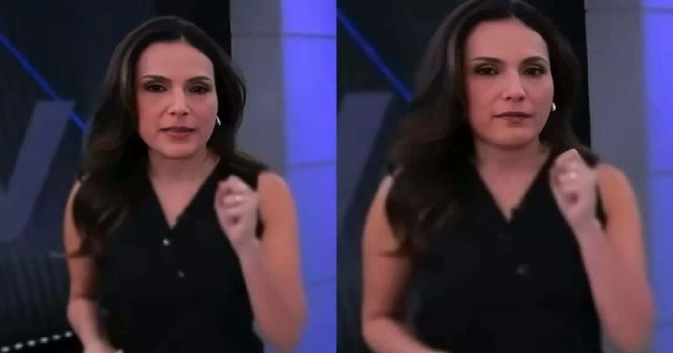 Márcia Dantas foi aos prantos ao vivo na Jovem Pan após briga com diretor (Foto: Reprodução/ Internet)