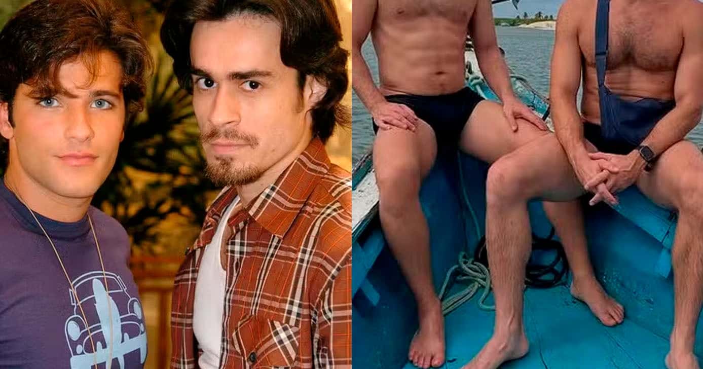 Galã da Globo com seu namorado (Foto: Reprodução)