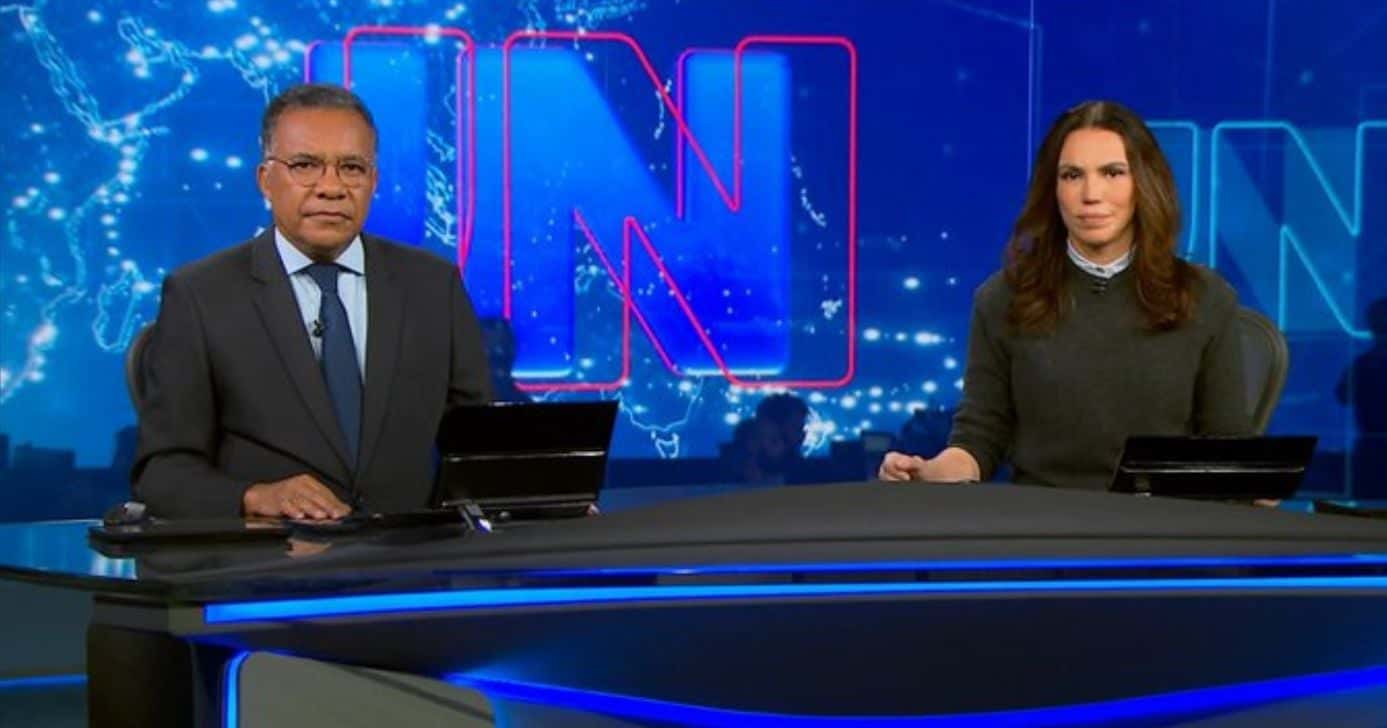 Heraldo Pereira e Ana Paula no Jornal Nacional - Foto: X (antigo Twitter)