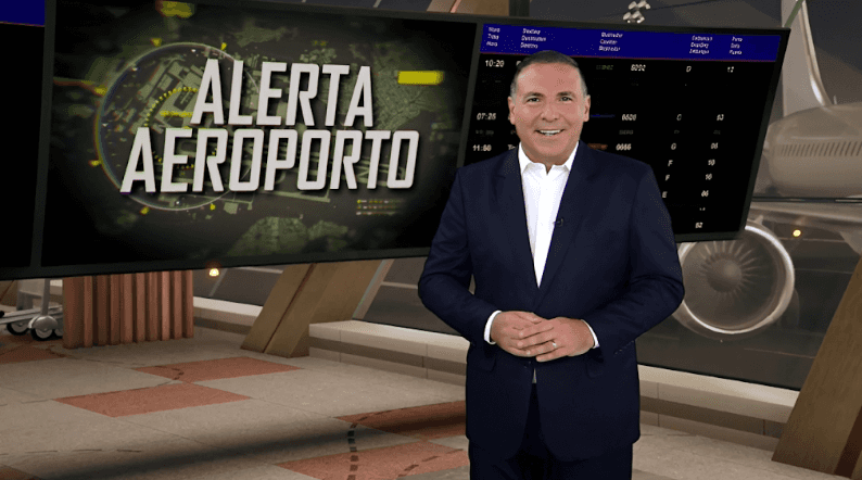 Gottino no Alerta Aeroporto. (Foto: Divulgação / Record TV)