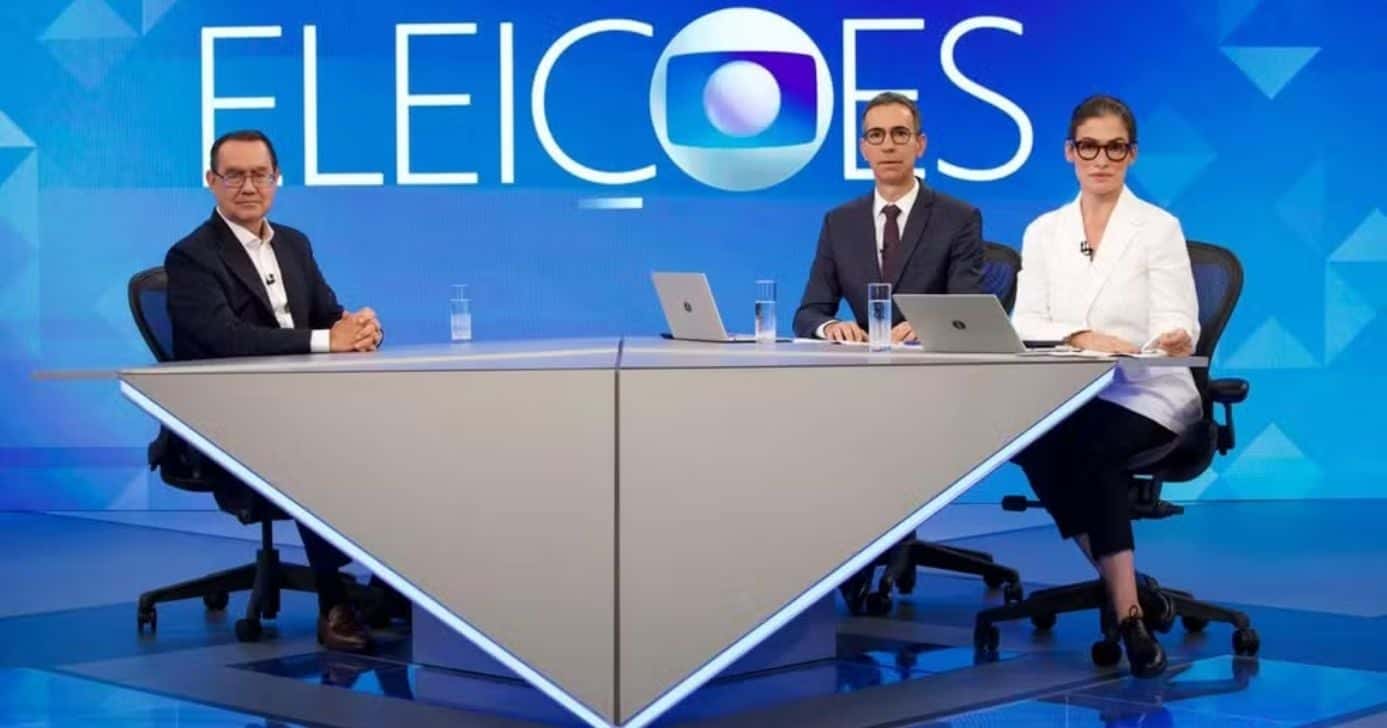 Renata Vasconcellos e César Tralli entrevistaram Augusto Cury na Globo (Foto: Reprodução/ Internet)