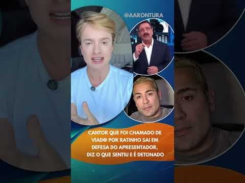 Cantor sai em defesa Ratinho, após fala polêmica do apresentador, e diz o que sentiu