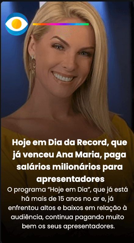 Salários dos apresentadores do Hoje em Dia
