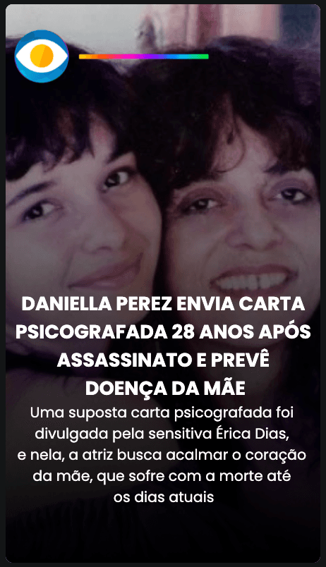Filha de Gloria Perez assassinada envia carta