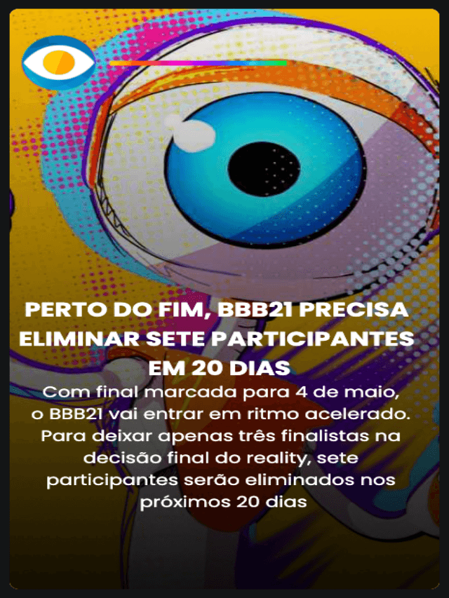 BBB21 elimina sete às pressas em apenas vinte dias
