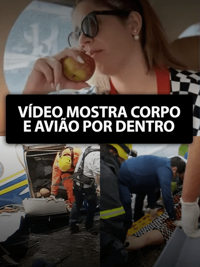 Vídeo mostra corpo e avião por dentro