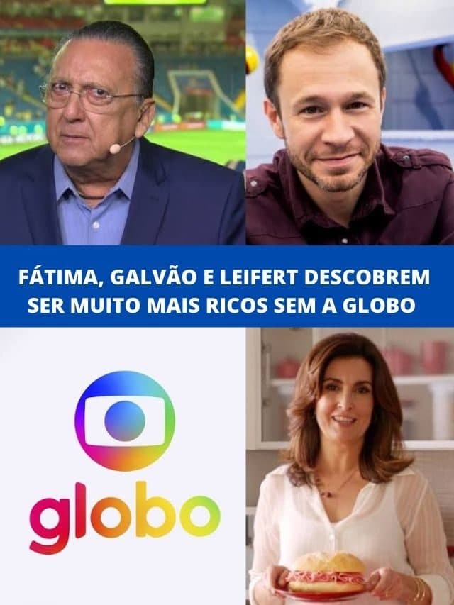 Fátima, Galvão e Leifert descobrem ser muito mais ricos sem a Globo