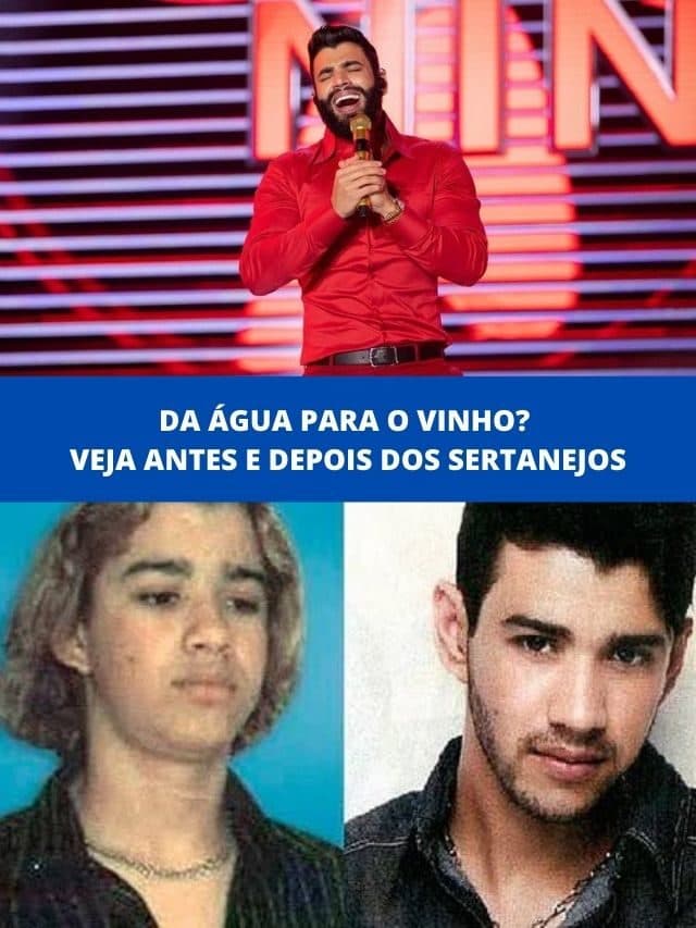 Da água para o vinho? Veja antes e depois dos sertanejos