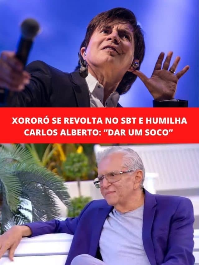Xororó se revolta no SBT e humilha Carlos Alberto: “Dar um soco”