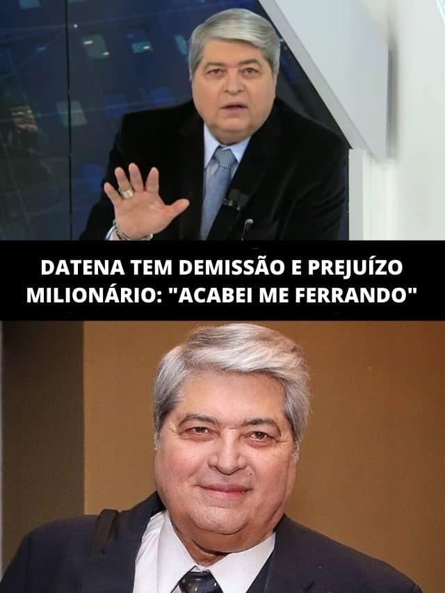 Datena tem demissão e prejuízo milionário: “Acabei me ferrando”