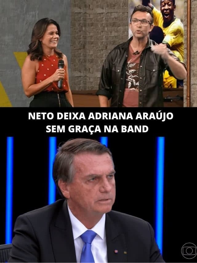 Neto deixa Adriana Araújo sem graça e provoca Bolsonaro: “Pipocou?”