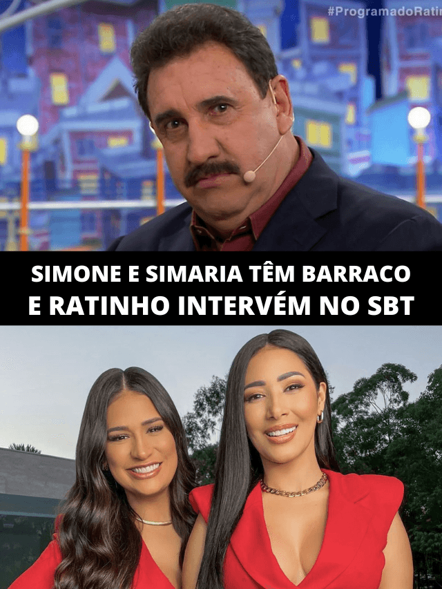 Simone e Simaria têm barraco no SBT e Ratinho intervém: “Tomei no c*”