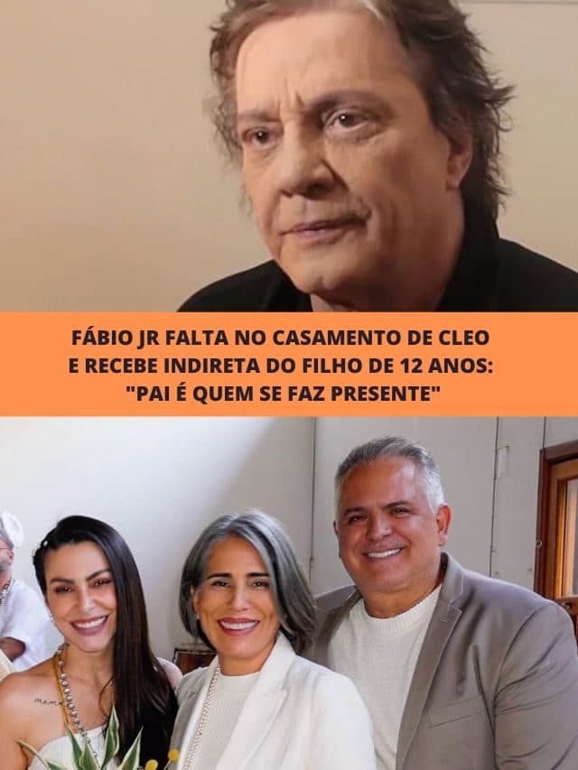 Fábio Jr falta no casamento de Cleo e recebe indireta do filho