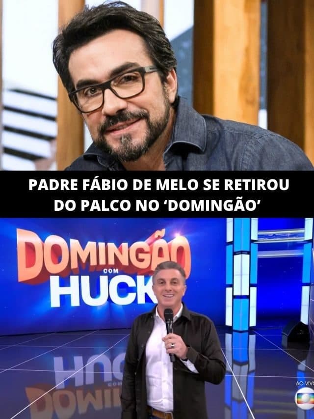 Padre Fábio de Melo não se conteve no Domingão e se retirou do palco