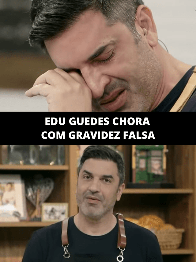 Edu Guedes chorou com falsa gravidez ao vivo na TV e surpreendeu