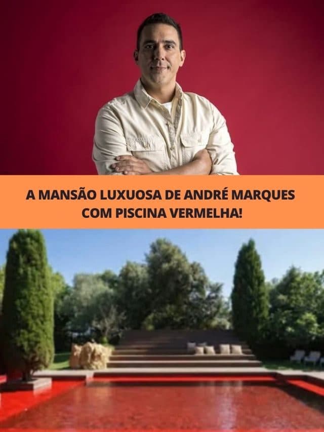 A mansão luxuosa de André Marques com piscina vermelha!