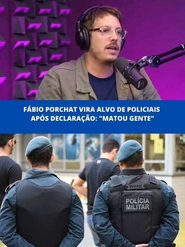 Fábio Porchat vira alvo de policiais após declaração: “matou gente”