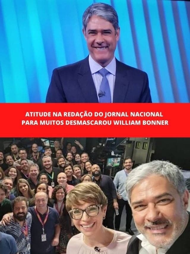Atitude na redação do Jornal Nacional para muitos desmascarou Bonner