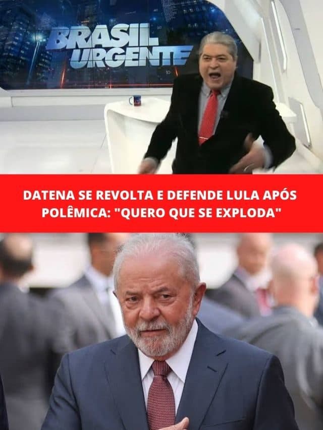 Datena se revolta e defende Lula após polêmica: “Quero que se exploda”