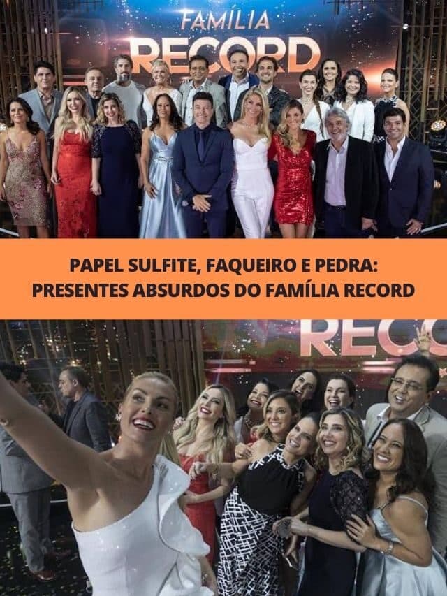 Papel sulfite, faqueiro e pedra: Presentes absurdos do Família Record