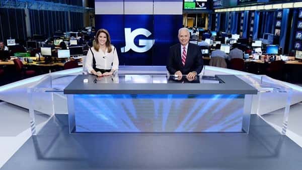 William Waack ao lado de Christiane Pelajo no "Jornal da Globo"