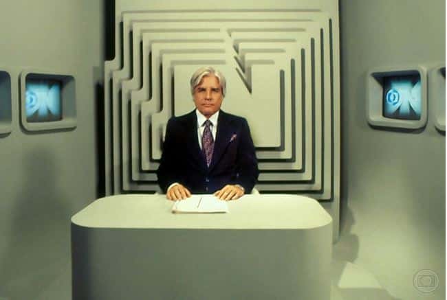 Cid Moreira, em apresentação do "Jornal Nacional" (Foto: Divulgação)
