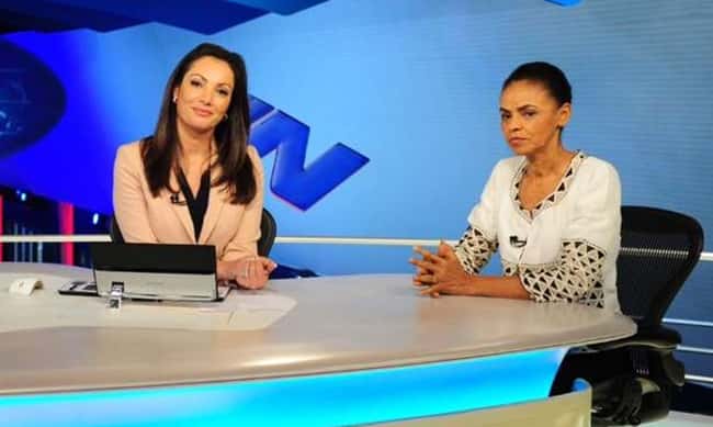 Patricia Poeta e Marina Silva na entrevista do "Jornal Nacional"