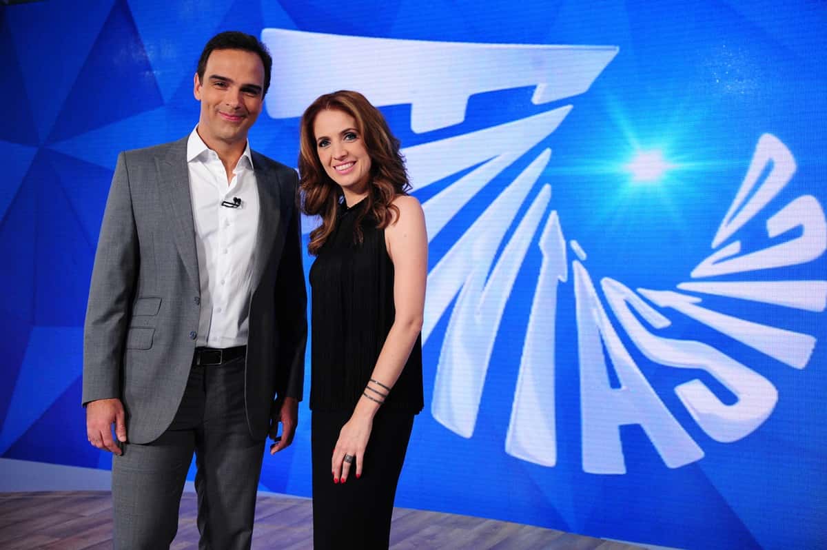 Tadeu Schmidt e Poliana Abritta (Foto: Globo/ Divulgação)
