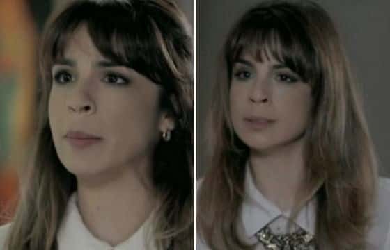 A personagem apareceu com dois penteados diferentes (Foto: Reprodução)