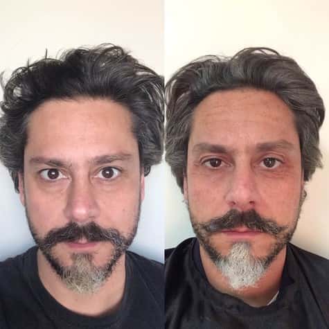 Alexandre Nero com e sem maquiagem para a novela "Império" (FOTO: ARQUIVO PESSOAL)