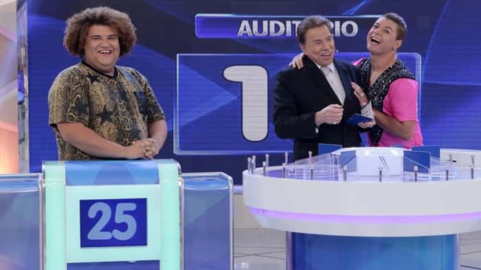 Gominho, Silvio Santos e David (Foto: Lourival Ribeiro/ SBT)