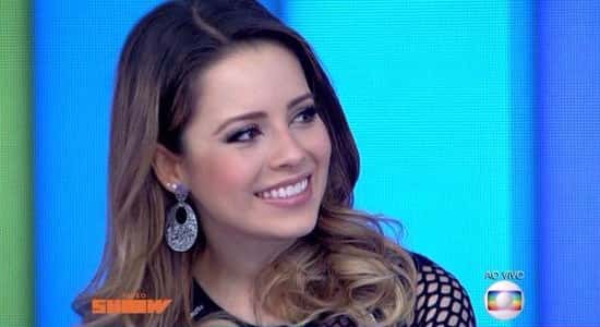 Sandy foi a convidada do "Vídeo Show" (Foto: Reprodução)