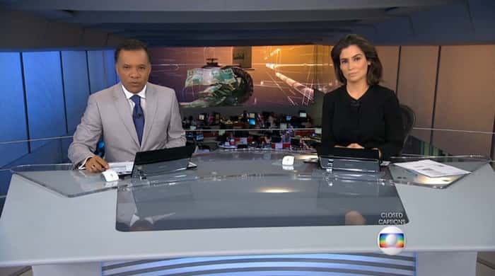 Heraldo Pereira e Renata Vasconcellos no comando do "Jornal Nacional" (Foto: Reprodução/ Globo)