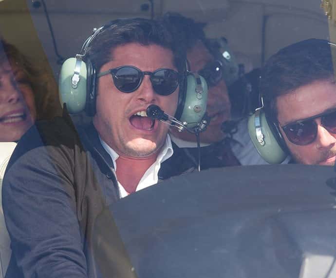 Guto causa acidente em helicóptero com Consuelo, Pedro e Aderbal (Foto: Fabiano Battaglin/Gshow)