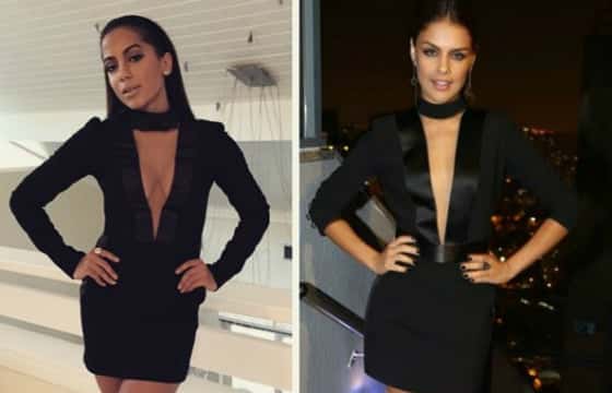 Anitta e Paloma Bernardi quando repetiram um look em 2015 (Fotos: Reprodução/Instagram)