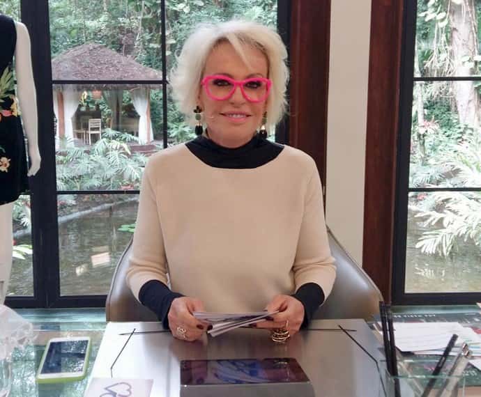 Ana Maria em apoio à campanha do 'Outubro Rosa' (Foto: Ivo Madoglio/ TV Globo)