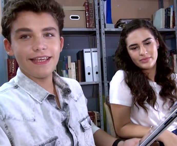 Lívian e Gabriel, seu par romântico na novela (Foto: GShow)